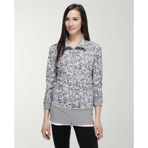 Lululemon sz 4 Nice Asana Jacket Not So Petite Fleur Silver Spoon Luon - Picture 1 of 16